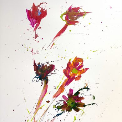 Flowers | Mixed Media auf Papier | 50 x 65 cm | 2020