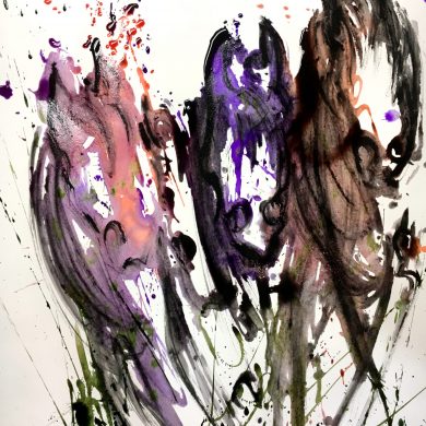 Pferde 6 | Mixed Media auf Papier | 50 x 65 cm | 2018